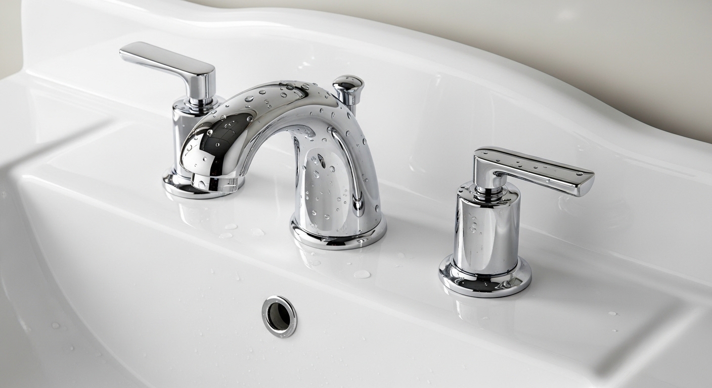 widespread faucet on 4 inch