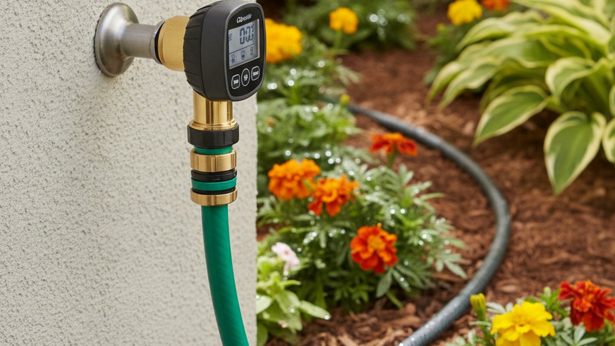 garden hose valve with timer
