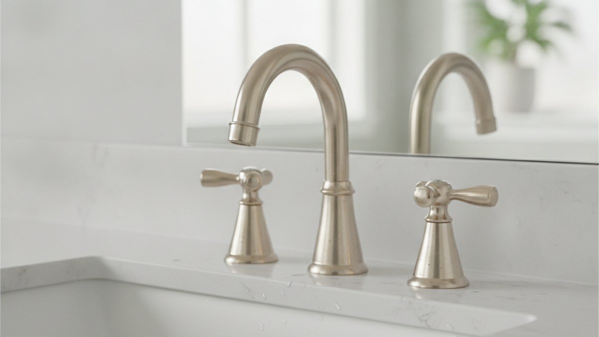 polished nickel faucet centerset