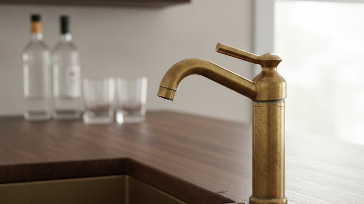unlacquered bar faucet